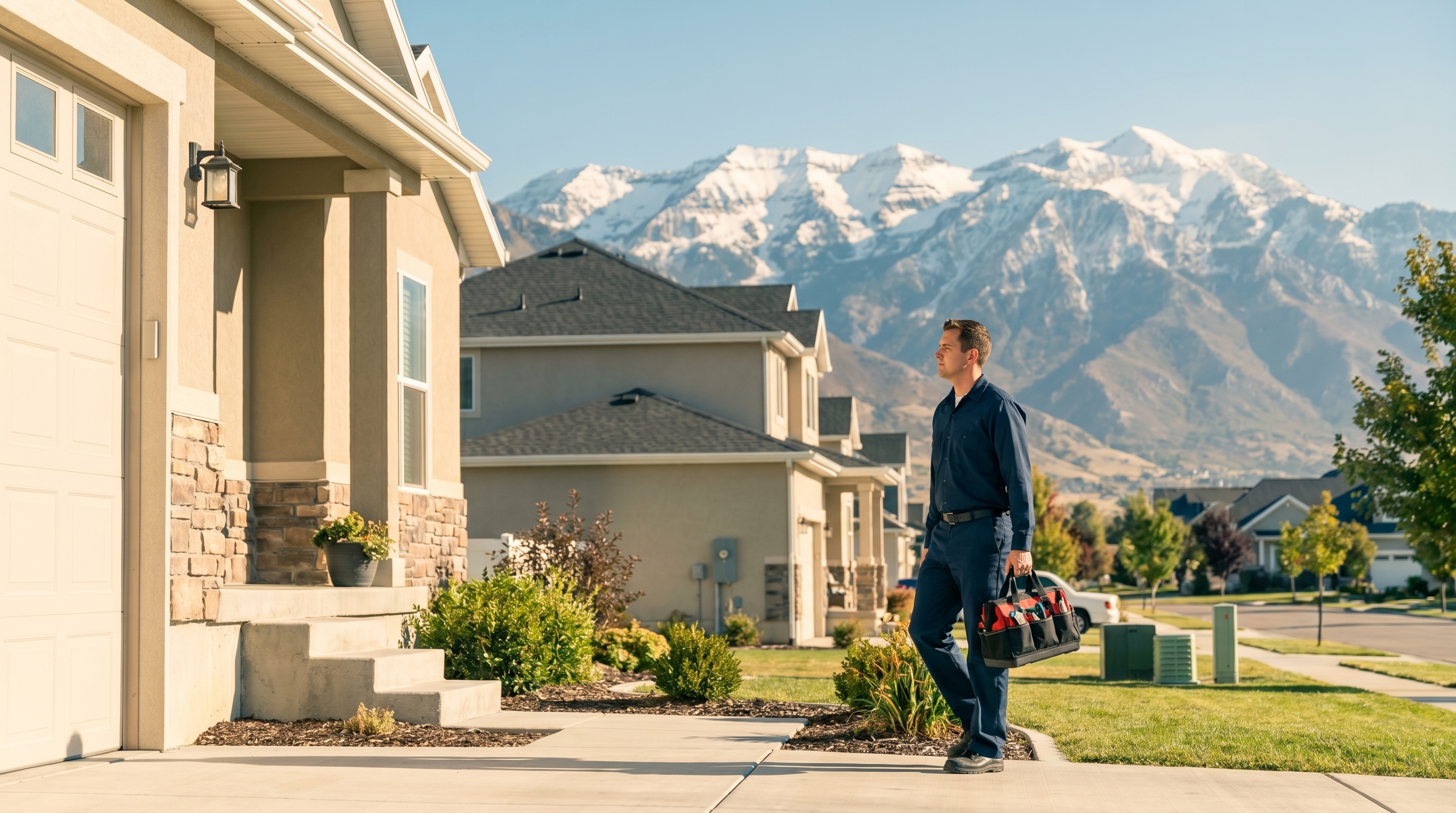 A Home Performance Pros technician serving a home near Alpine, Utah County, Utah