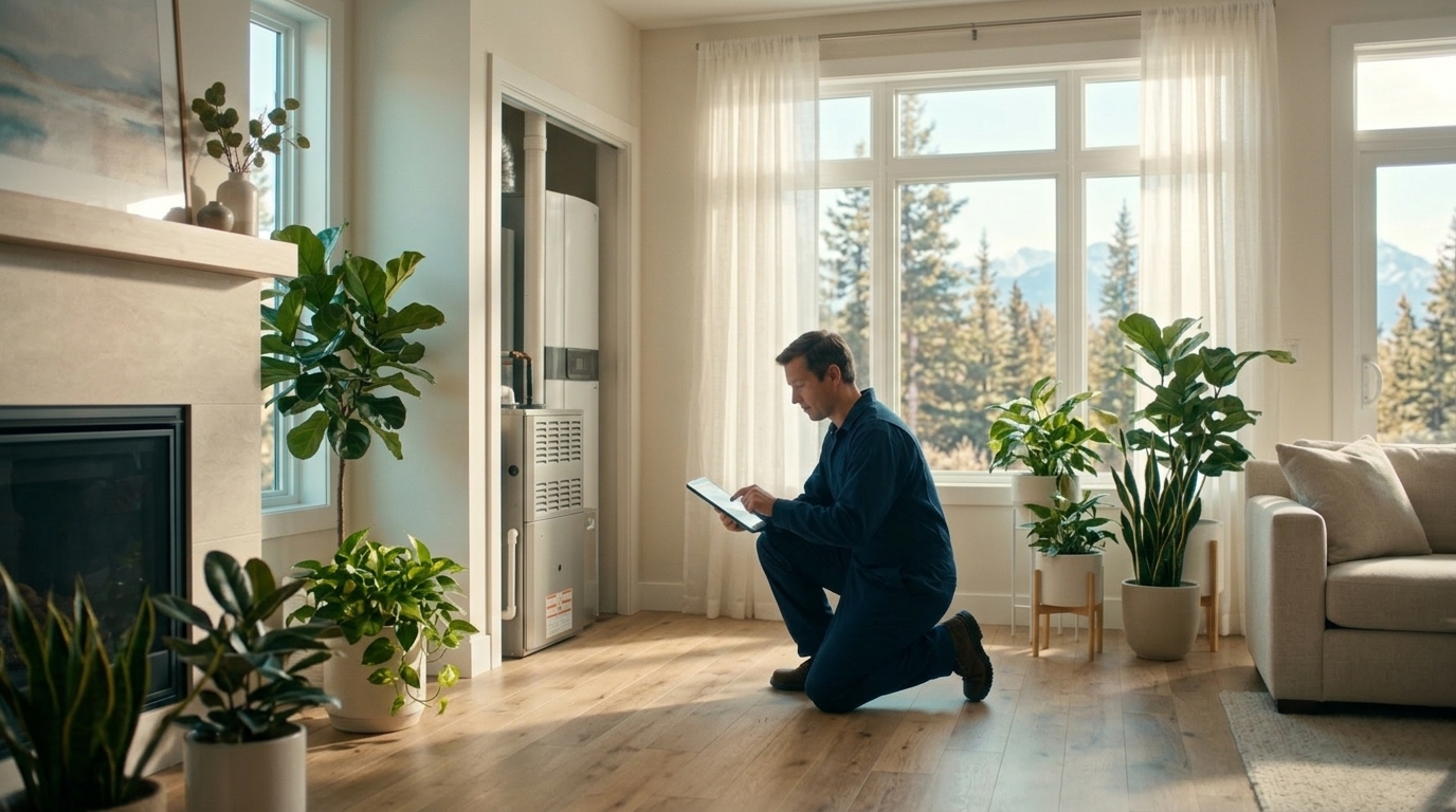 Home Performance Pros indoor air service in a Utah home